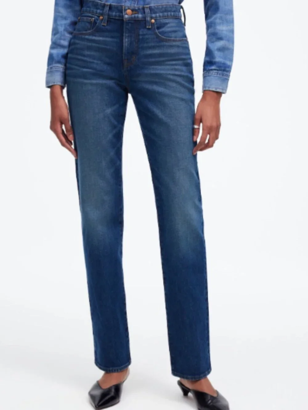 Madewell The '90s Straight Mid-Rise Jean Size 27 - Picture 3 of 4